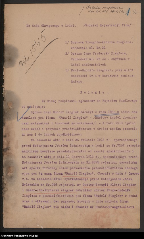 Obraz 4 z jednostki "Rudolf Ziegler – hurtowy handel artykułami chemicznymi i towarami kolonialnymi"