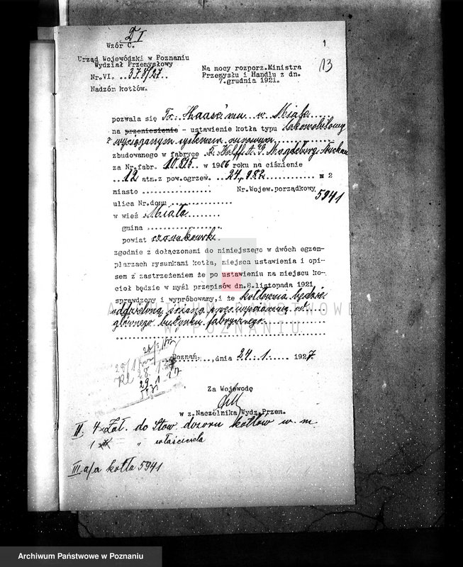 Obraz 17 z jednostki "Tartak parowy w Miałach pow. czarnkowski Franz Haase"