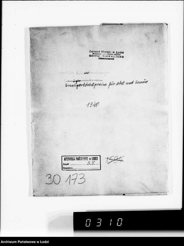 Obraz 4 z jednostki "Amtliche.Bekanntmachungen, Erzeugerhöhstpreise für Obst und Gemüse."