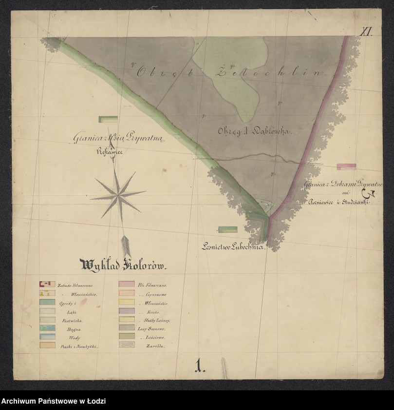 Obraz 11 z jednostki "Plan dóbr skonfiskowanych Tomaszów Mazowiecki składających się z kluczy Żelechlin i Kopiec położonych w gubernii mazowieckiej powiecie rawskim"