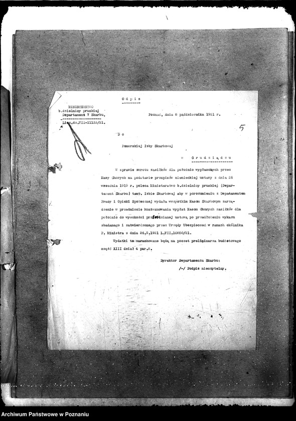 Obraz 9 z jednostki "Rozrachunek kas chorych ze skarbem państwa [ustawa z 26.IX.1919]"