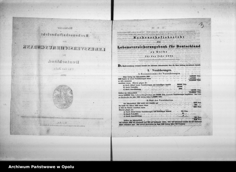 Obraz 7 z jednostki "Acta des Magistrats Oppeln betreffend Lebens - und Alters - Versorgungs - Versicherungen. De Anno 1850-1864"