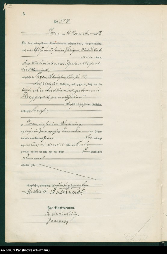 Obraz 13 z jednostki "Księga miejscowa urodzeń t. VIII"