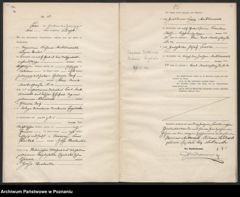 Obraz 18 z jednostki "Księga miejscowa małżeństw"