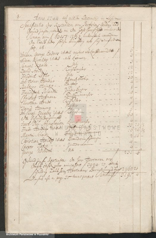 image.from.unit.number "Rechnung der Stadt Lissa; język niemiecki"