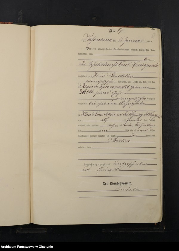 image.from.unit.number "Geburts-Haupt-Register Nr 1 - 260"