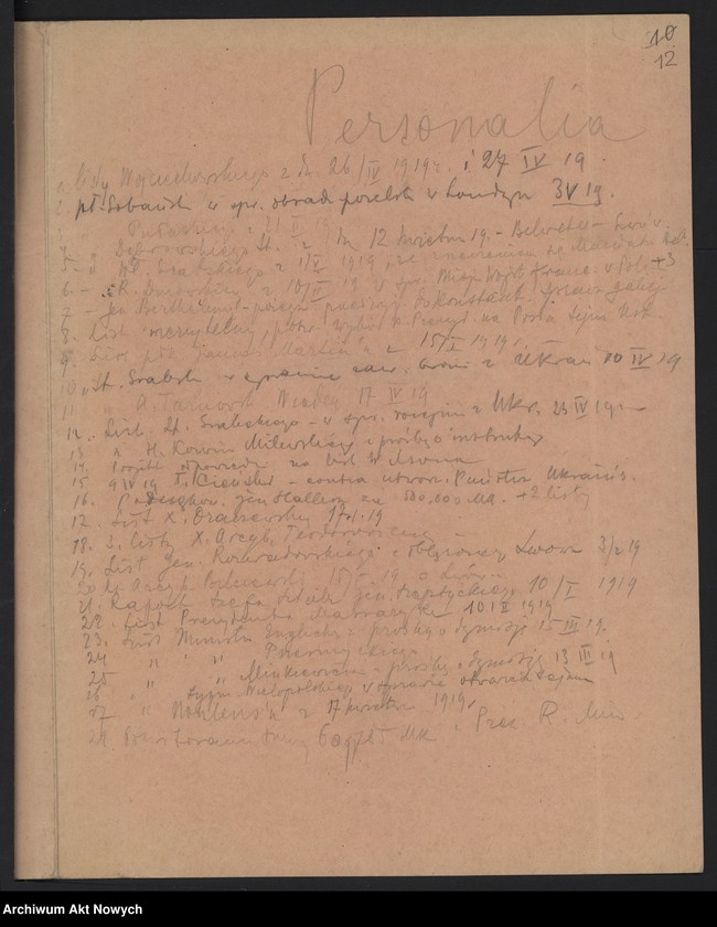 image.from.unit.number "Spisy i wykazy akt m.in. szczegółowy spis akt paryskiego archiwum Prezydenta Ministrów"