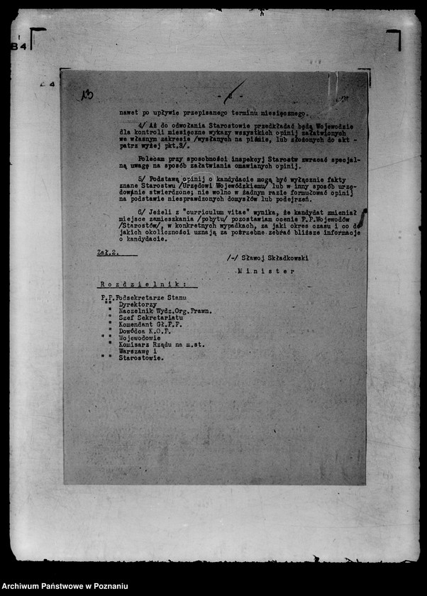 Obraz 17 z jednostki "Zbiór ogólników i zarządzeń Ministerstwa Spraw Wewnętrznych"