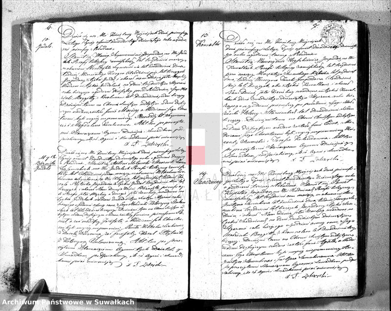 image.from.unit.number "Duplikat aktów urodzonych, zaślubuionych y umarłych katolików w parafii wieysieysiey w dekanacie łozdziejskim od dnia 1 stycznia do 31 grudnia 1829 roku"