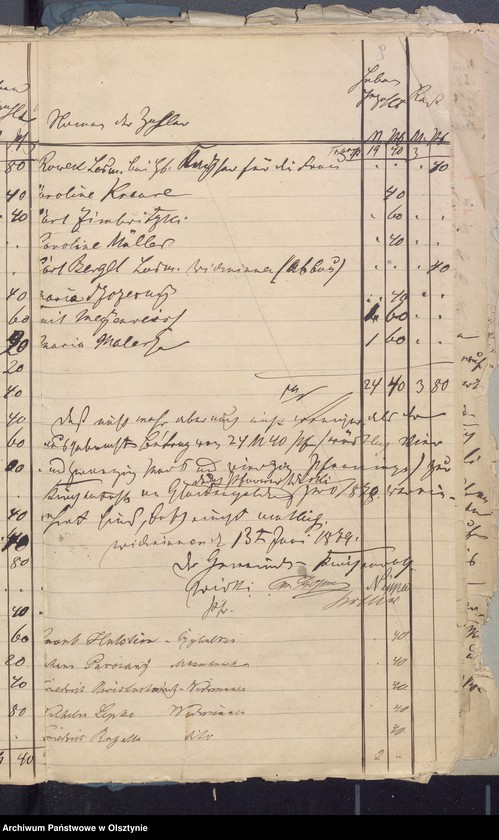 image.from.unit.number "Beläge zur Rechnung der Kirchenkassen zu Widminnen"