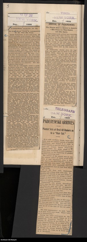 Obraz 5 z jednostki "Amèrique 1899 (Wycinki prasowe dotyczące tournée i koncertów w Stanach Zjednoczonych)"