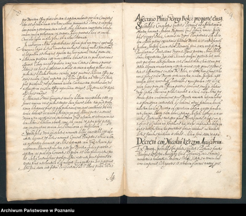 Obraz 12 z jednostki "Acta actorum in officio consulari Posnaniensi conscriptorum a.d. 1623 ... Dachnowski notarius."