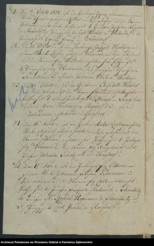 image.from.unit.number "Amtsgericht Schweidnitz Duplicate der Kirchenbücher von Gross Märzdorf"