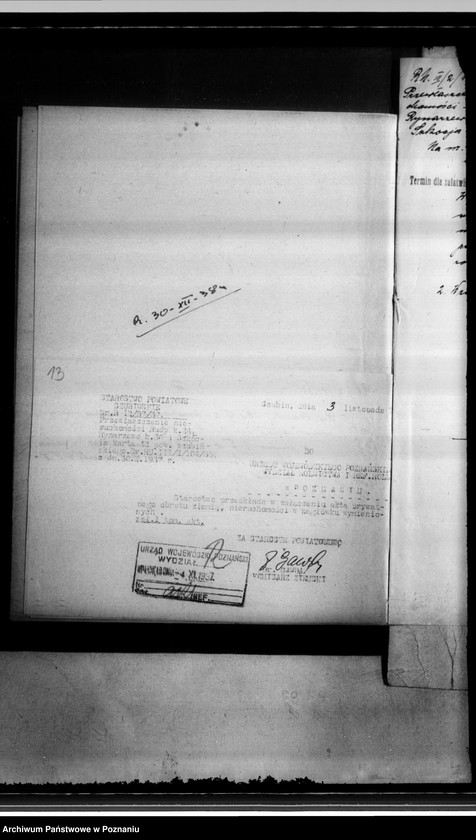 Obraz 17 z jednostki "Friedrich Semmler Skarga do Najwyższego Trybunału Administracyjnego na decyzję Wojewody Poznańskiego z dnia 5.VI.1937 r. /sprawy przewłaszczenia/"