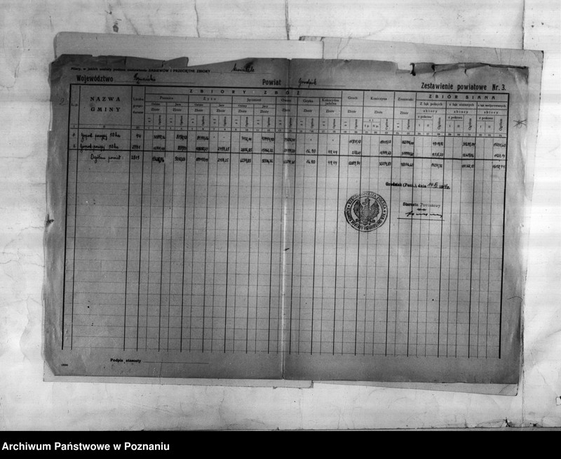 Obraz 4 z jednostki "/Statystyka produkcji rolnej - zestawienie powiatowe - Grodzisk/"