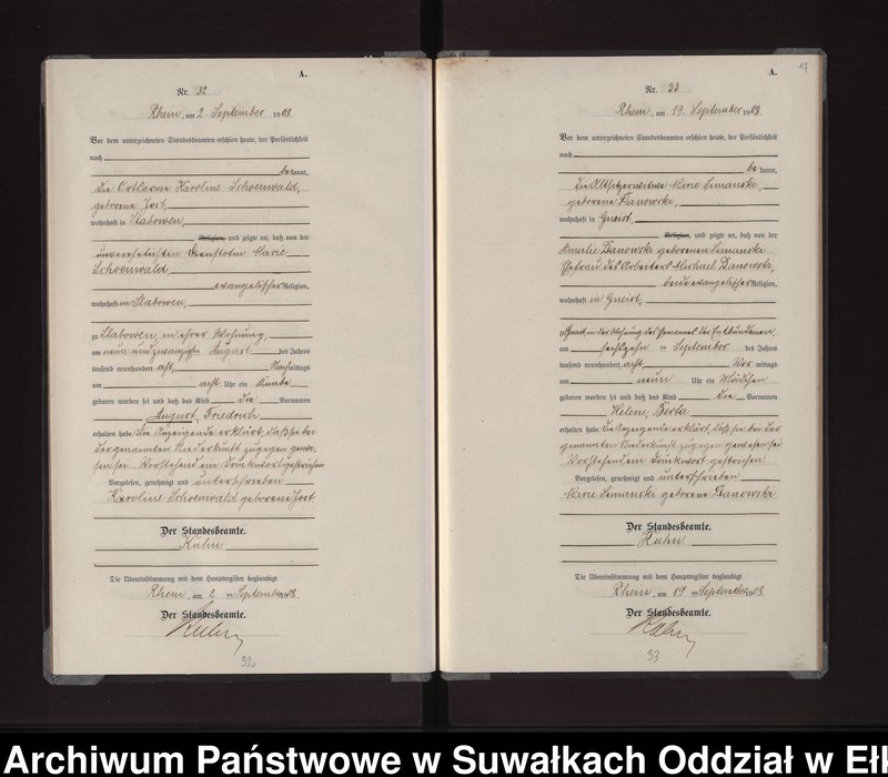 image.from.unit.number "Geburts-Neben-Register des Königlichen Preussischen Standes-Amtes Gneist Kreis Lötzen"