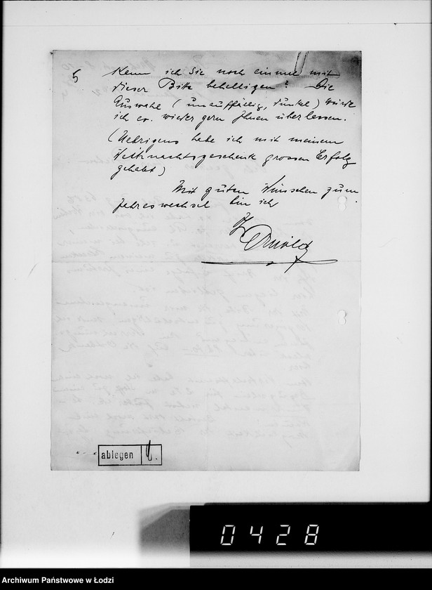 Obraz 9 z jednostki "C.H.Arnoldy Posen. [Korespondencja z G.V.w sprawie zakupu towarów]"