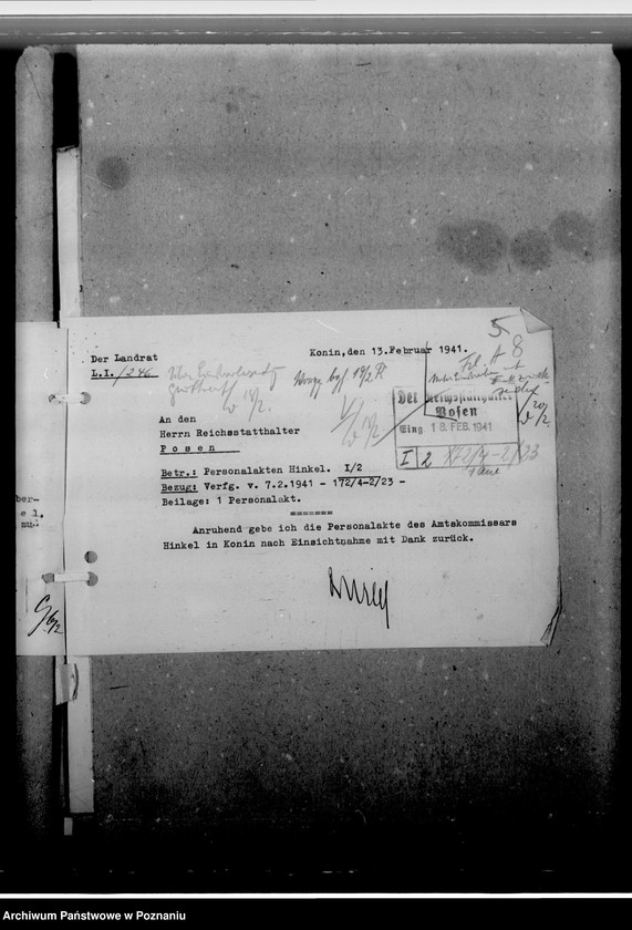 Obraz 12 z jednostki "Hinkel, Philipp, Amtskommisar, Konin"