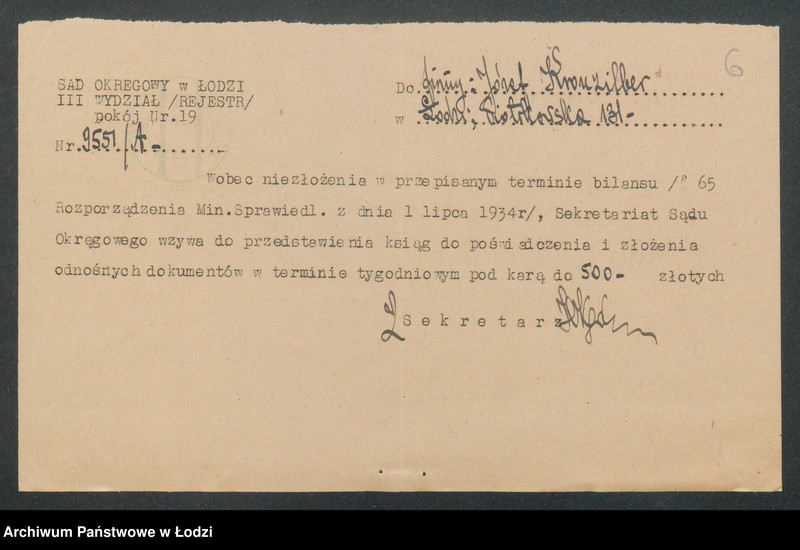 Obraz 8 z jednostki "Józef Kronzilber- sprzedaż skór"