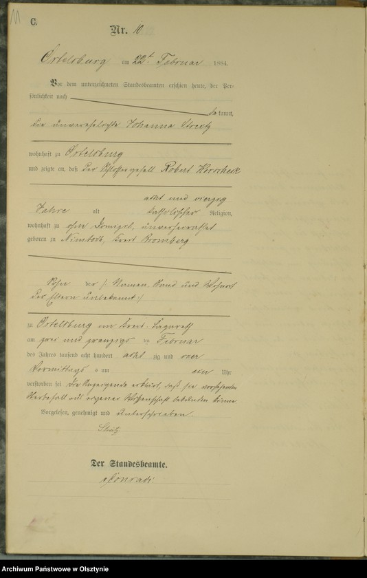 Obraz 13 z jednostki "Sterbe-Haupt-Register Nr 1 - 65"