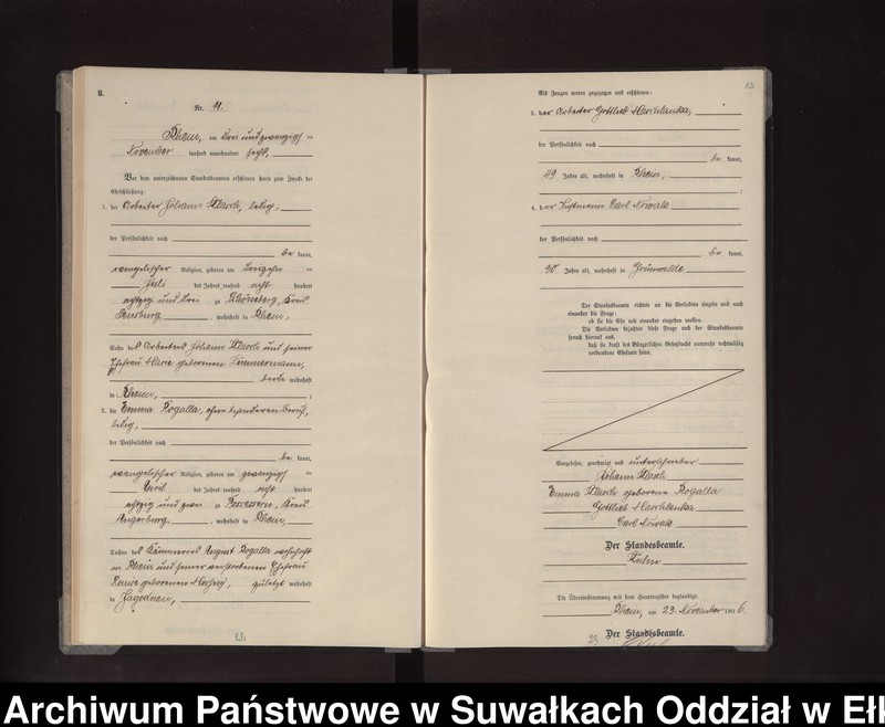 image.from.unit.number "Heirats-Neben-Register des Preussischen Standes-Amtes Rhein Kreis Lötzen"