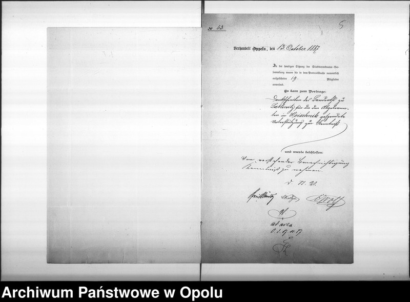 Obraz 8 z jednostki "Acta des Magistrats zu Oppeln betreffend den Beitrag von 500 M[ark] für die Abgebrannten in Woischnik Vol. I"