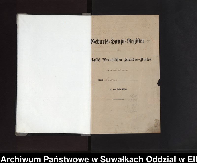 Obraz 4 z jednostki "Geburts-Haupt-Register des Königlich Preussischen Standes-Amtes Stadt Nicolaiken Kreis Sensburg"