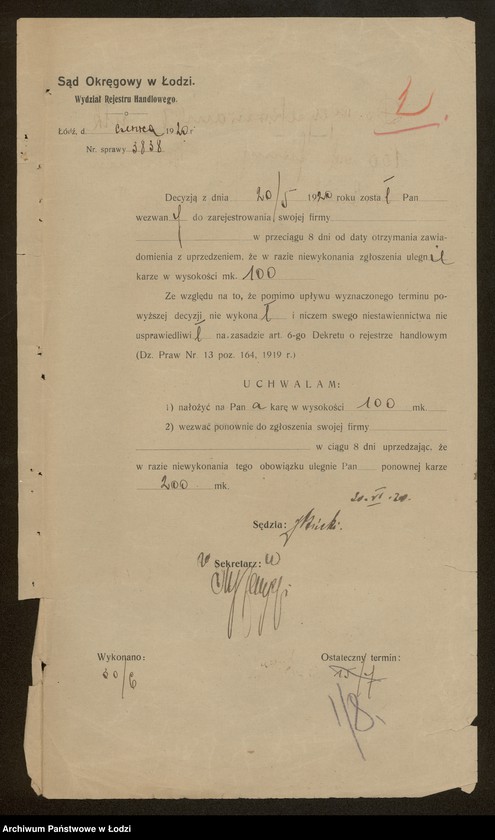 Obraz 4 z jednostki "Walerauch, Srebnik, Wajnberg- handel przędzą"