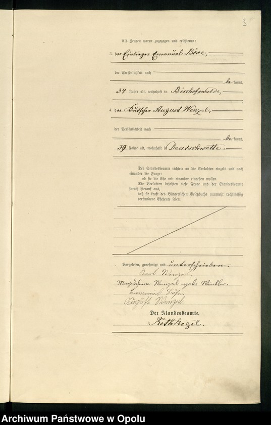 Obraz 7 z jednostki "Heiraths-Haupt-Register des Standsamts Bischofswalde pro 1900"
