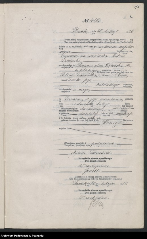 Obraz 15 z jednostki "Księga urodzeń odpis tom II [Rejestr poboczny urodzeń]"