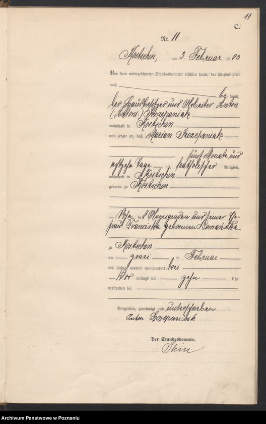 Obraz 14 z jednostki "Sterbe-Haupt-Register"