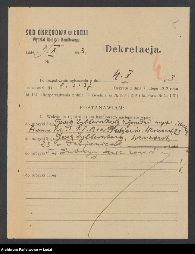 Obraz 7 z jednostki "Zilbersztanc Josek- sprzedaż mąki i zboża"