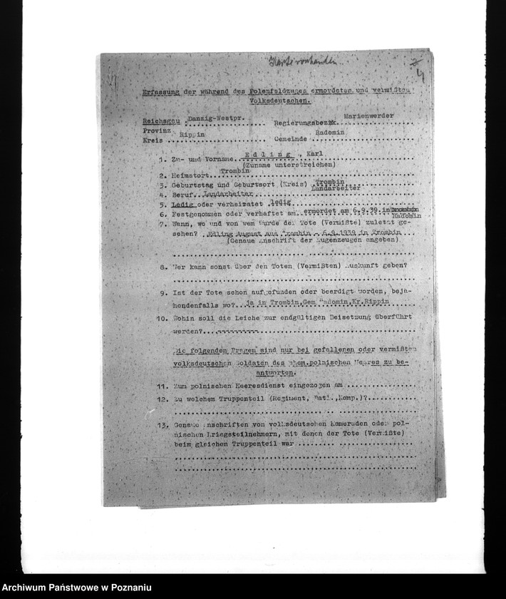 Obraz 8 z jednostki "Amtliche Meldungen Kreis Rypin"