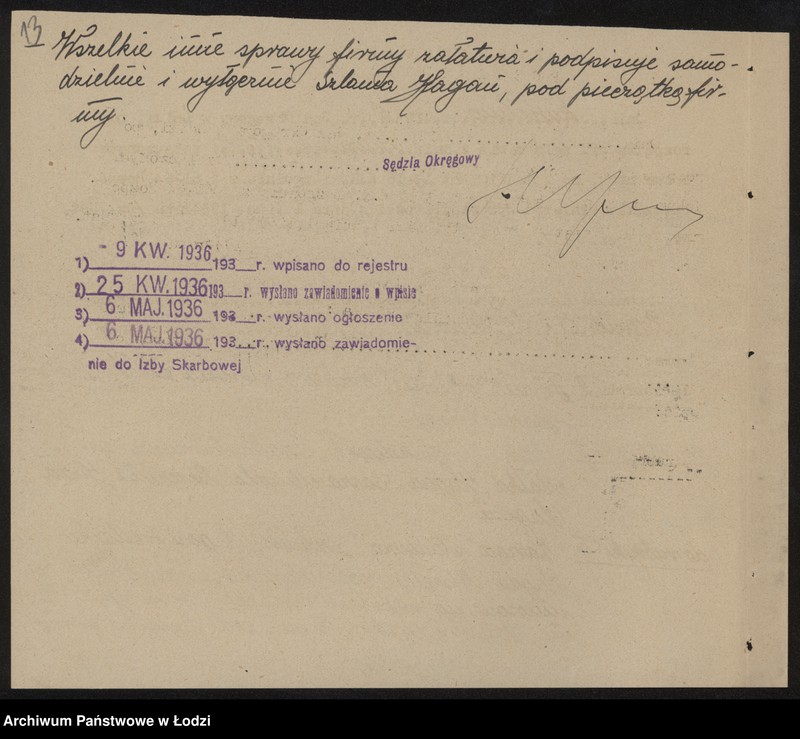 Obraz 15 z jednostki "Bracia Izaak Kagan, Szlama Kagan – wyroby bawełniane i wigoniowe"