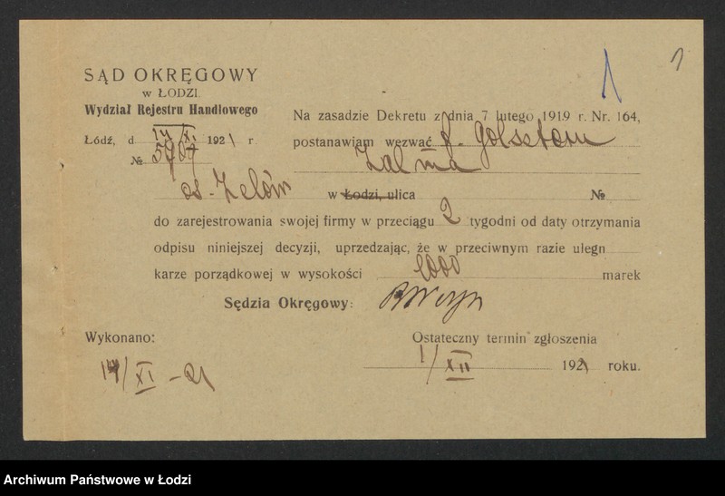 image.from.unit.number "Zalma Goldstein- handel nabiałem"