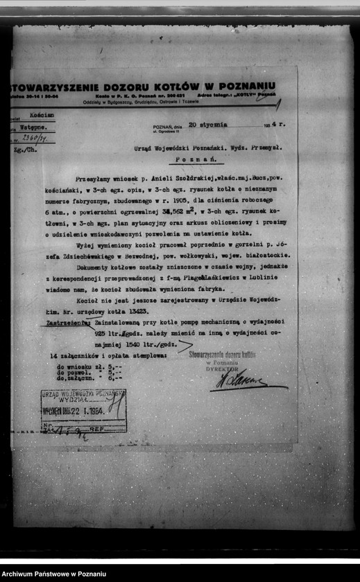 Obraz 5 z jednostki "Gorzelnia rolnicza w Buczu - hr. A. Szołdrskiej, pow. kościański nr woj. kotła 6609"