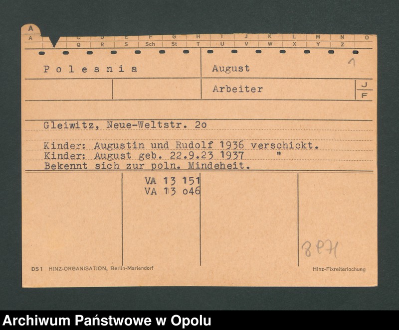 Obraz 3 z jednostki "[Polesnia August, zam. Gleiwitz]"