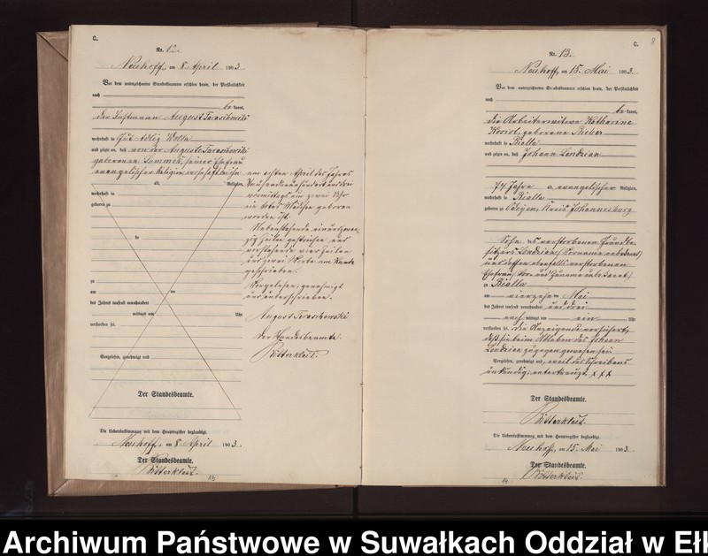 image.from.unit.number "Sterbe-Neben-Register des Preussischen Standes-Amtes Neuhoff Kreis Loetzen"