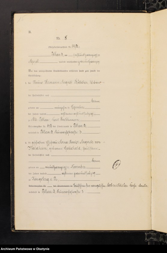 image.from.unit.number "Heiraths-Haupt-Register Nr 1 - 42 i 1 - 29"