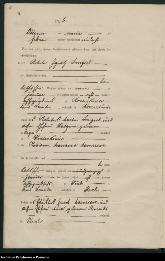 Obraz 14 z jednostki "Heirats-Haupt-Register"