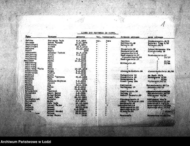 Obraz 4 z jednostki "[Alfabetyczny spis mieszkańców getta. Litera S]"