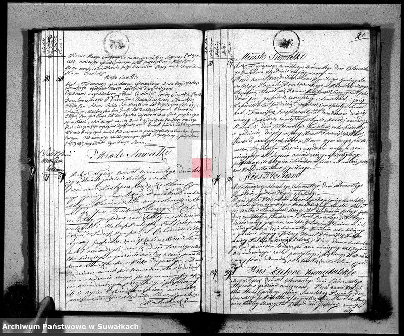 image.from.unit.number "Księga urzędnika stanu cywilnego gmniny suwalskiey zawierająca w sobie akta zejścia od dnia 1-go stycznia 1818 r-u do dnia tegoż 1819"