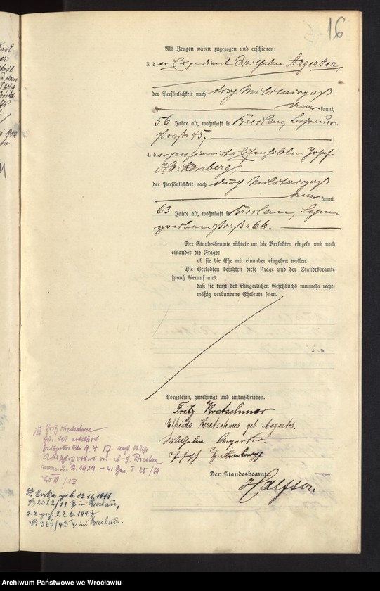 image.from.unit.number "Heiraths-Haupt-Register Breslau II 1907 Band 2"