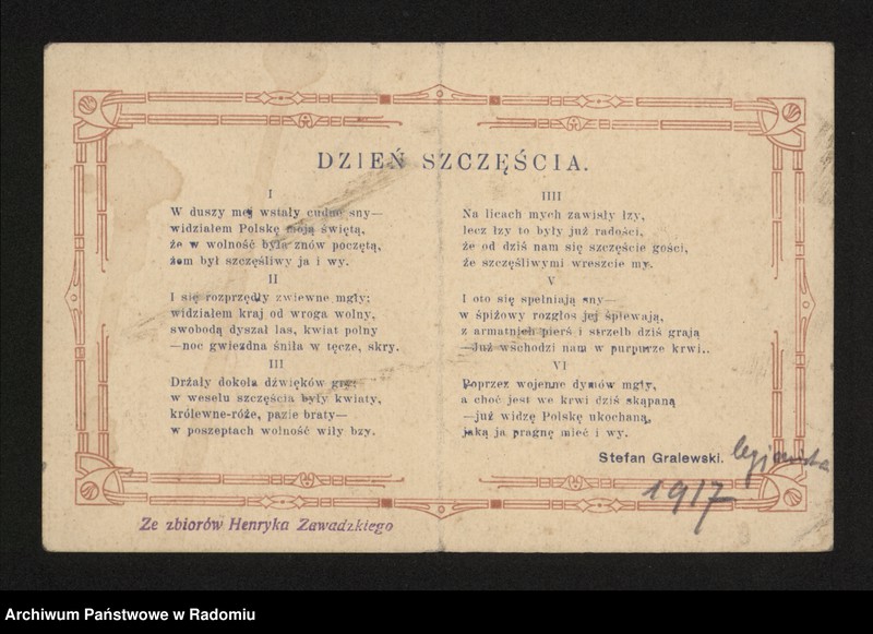 Obraz 3 z kolekcji "Poezja w archiwaliach skryta111"