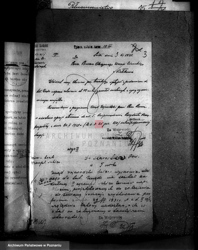 Obraz 7 z jednostki "Sprawa zmiany rodzaju użytkowania gruntów leśnych w majątku Chocim powiat turecki"