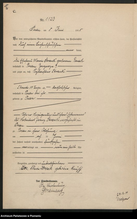 Obraz 8 z jednostki "Księga miejscowa zgonów tom III [Rejestr główny zgonów]"