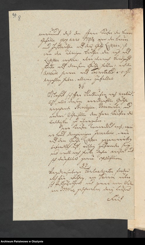 image.from.unit.number "In S. [Sachen] des Lieutenants Wilhelm Samuel Sigismund Boguslav von Lietzen. Den Verkauf seines adeliche Guts Lippau [Lipowo] H. [Haupt] Amts Neidenburg [Nidzica], am den Lieutnant George Gottlieb Wilhelmn von Unruh"
