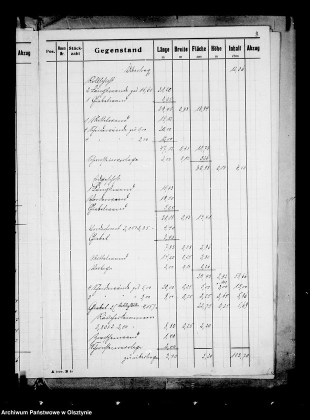 image.from.unit.number "Kosten- Anschlag zum Neubau eines Insthauses auf dem Pachtgute Serwillen, Kr. Rastenburg."