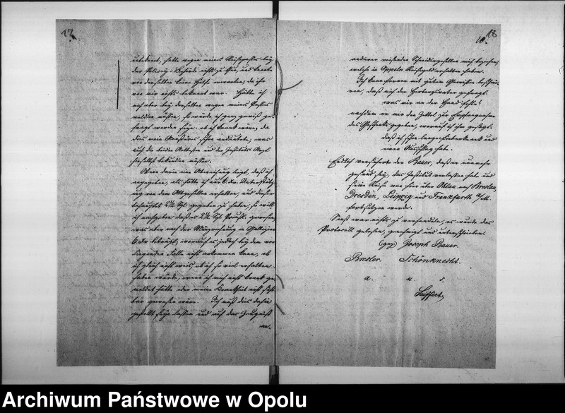 Obraz 15 z jednostki "Acta des Magistrats zu Oppeln betreffend die Anforderung des Magistrats zu Brieg wegen der Cur-Kosten des mit der Krätze angeblich behafteten Schneidergesellen Joseph Bauer aus Dittmaringen in Baiern im Betrage von 7 rtl. 11 pfg."