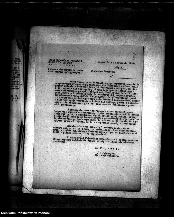 Obraz 12 z jednostki "/Przymusowy wykup majątku Łężce powiatu międzychodzkiego/"